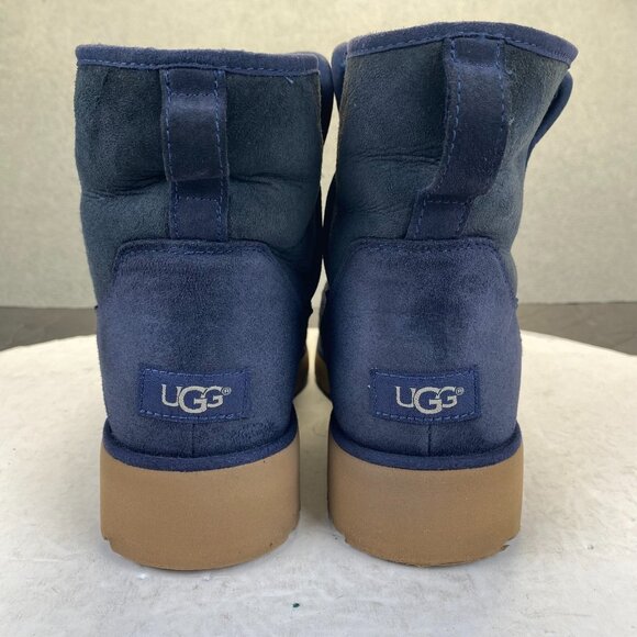 UGG Women's Kristin Sheepskin Wedge Slip-on Bootie Blue Size 12 -1012497 - Picture 8 of 12